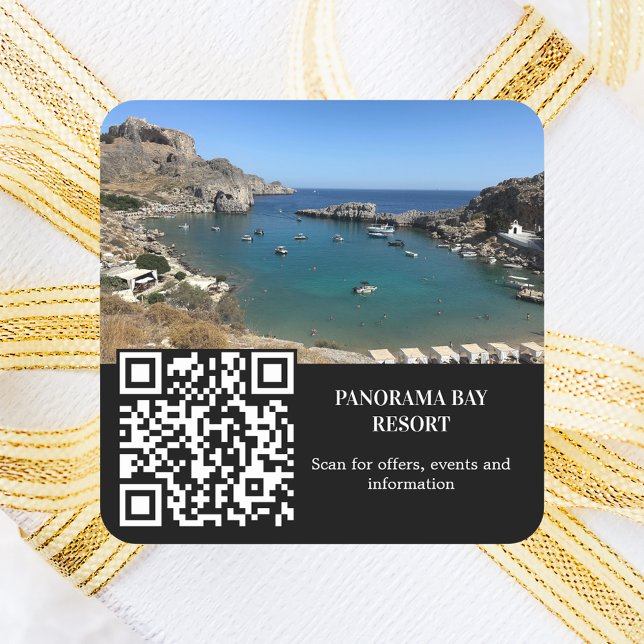 Pegatina Cuadrada Viaje de alquiler de fotos Uso de códigos QR (Subido por el creador)