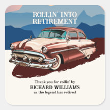 Viaje de Jubilación Tema del coche clásico retro