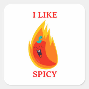 Pegatina Cuadrada Viajero, gourmet, divertido, extrovertido y lindo