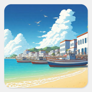 Pegatina Cuadrada Viajes de Cabo Verde