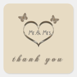 Pegatina Cuadrada Vibe de temporada de vacaciones personalizada