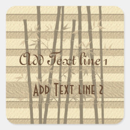 Pegatina Cuadrada Vibe de vacaciones de oro