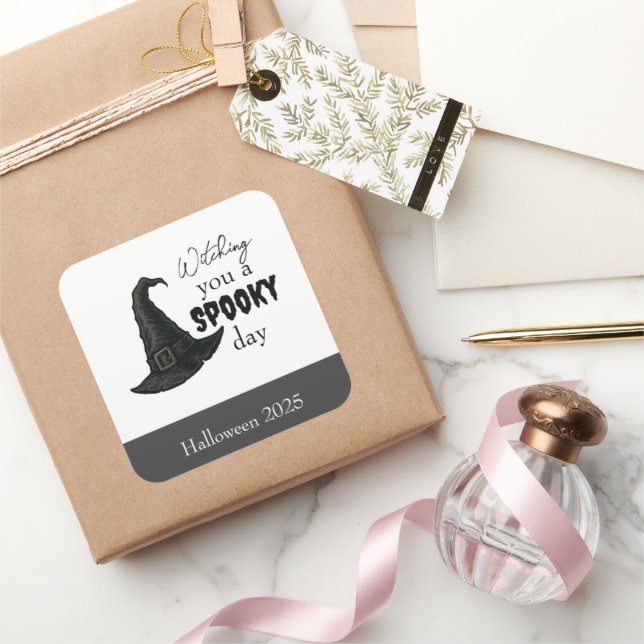Pegatina Cuadrada Vibes de cocina - espeluznante y elegante | (Regalar)