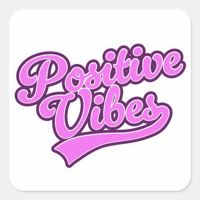 Pegatina Cuadrada Vibraciones Positivas (Anverso)