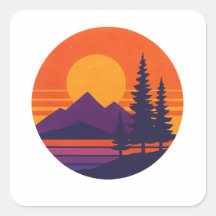 Vibraciones Retro de la Naturaleza en el Atardecer