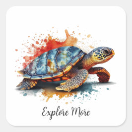 Pegatina Cuadrada Vibrant Voyager, custom