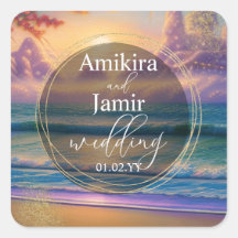 Vibrante Beach Background Faux Purpurina Boda