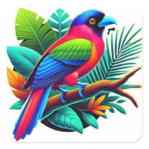 Vibrante retrato de ave tropical esmeralda