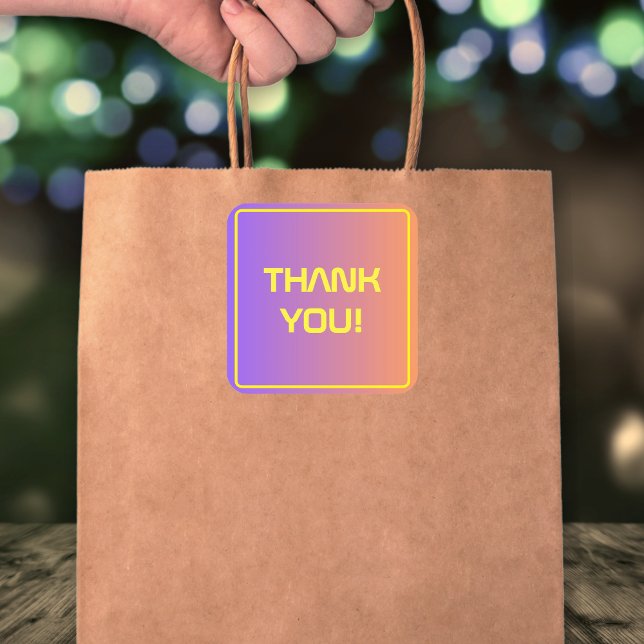 Pegatina Cuadrada Vibrante Sunset Modern Tech Graduation (Subido por el creador)