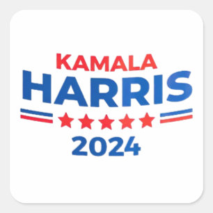 Pegatina Cuadrada Vicepresidenta Kamala Harris para la presidencia d