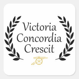 Pegatina Cuadrada Victoria Concordia Crescit Arsenal
