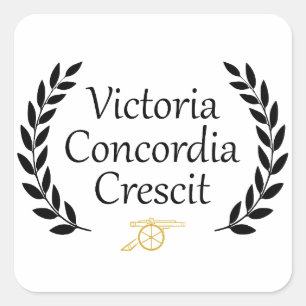 Pegatina Cuadrada Victoria Concordia Crescit Arsenal