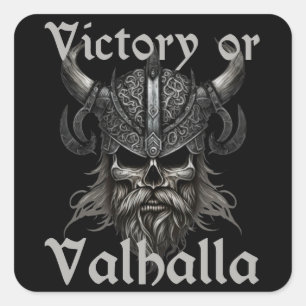 Pegatina Cuadrada Victoria o Valhalla