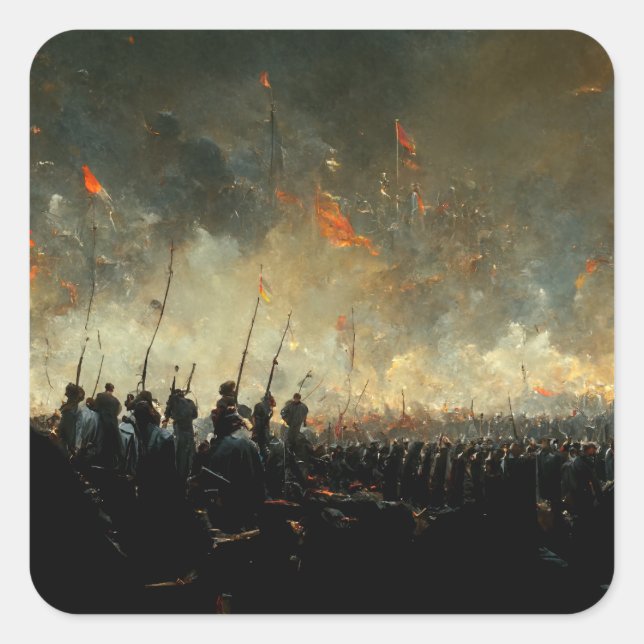 Pegatina Cuadrada Victory (Anverso)