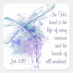 Pegatina Cuadrada Vida de la escritura del 12:10 del trabajo de cada