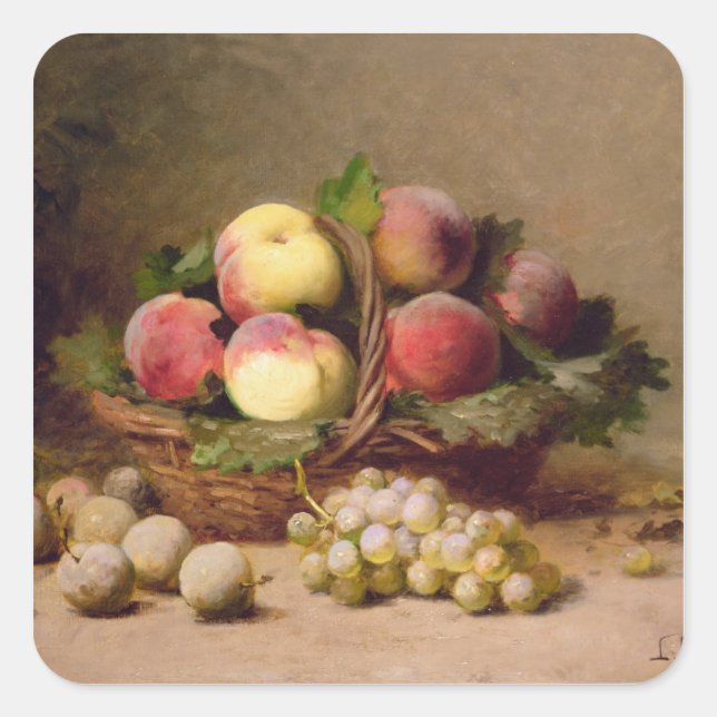 Pegatina Cuadrada Vida de la fruta (Anverso)