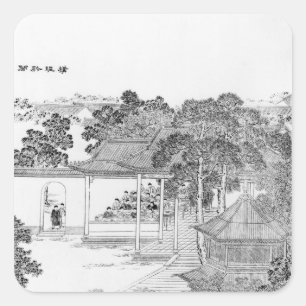 Pegatina Cuadrada Vida de un mandarín