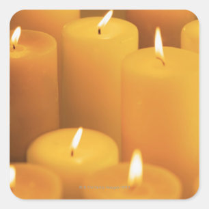 Pegatina Cuadrada Vida de velas encendidas