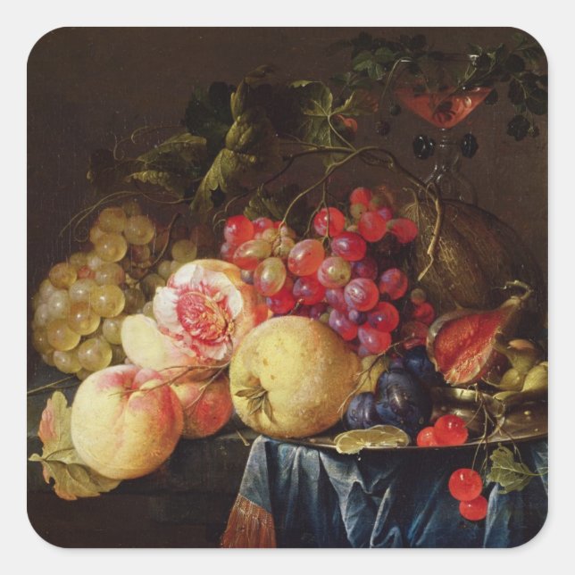 Pegatina Cuadrada Vida residual (Anverso)