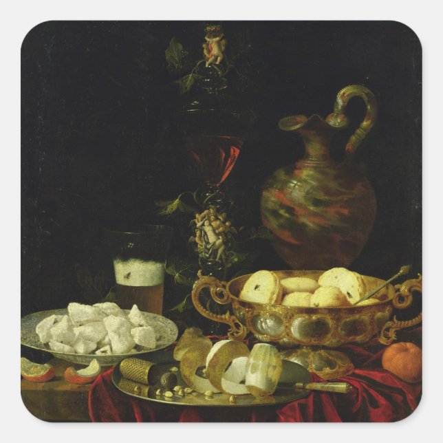 Pegatina Cuadrada Vida residual (Anverso)