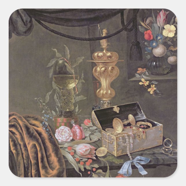 Pegatina Cuadrada Vida residual 2 (Anverso)