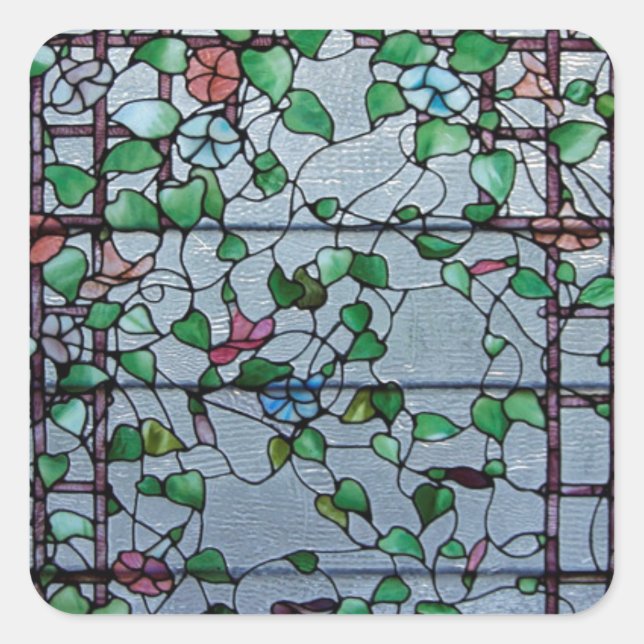 PEGATINA CUADRADA VIDRIO DE ESTADO ANTIGUO NORTEAMERICANO - VINO GLO (Anverso)