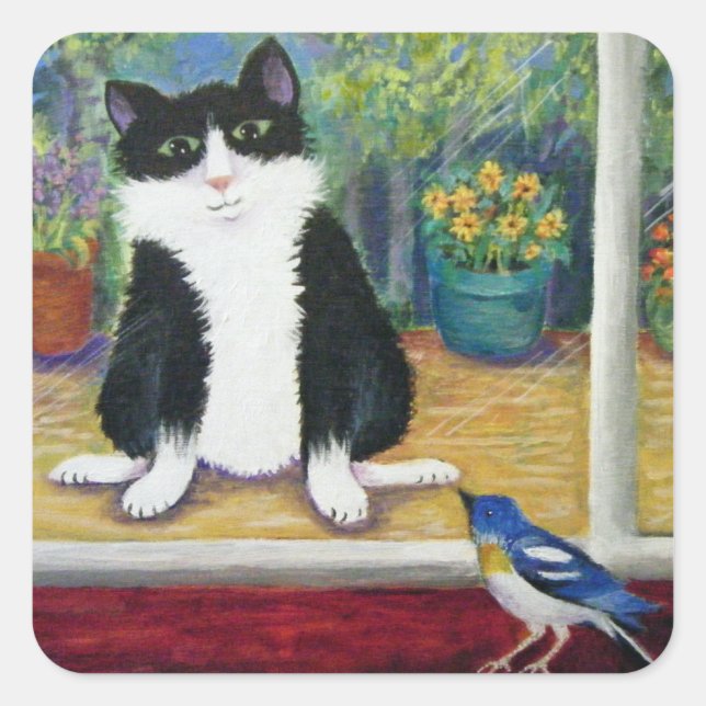 Pegatina Cuadrada Vidrio de seguridad (Anverso)