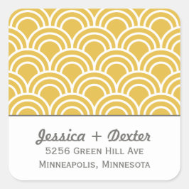 Pegatina Cuadrada Vieiras estratificadas