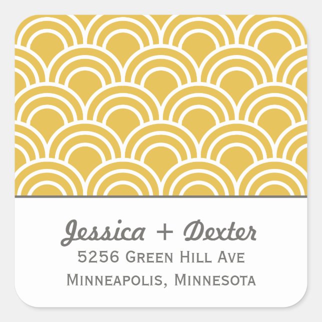 Pegatina Cuadrada Vieiras estratificadas (Anverso)