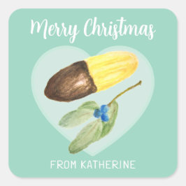 Pegatina Cuadrada Viennese Fingers Biscuit Christmas Square Sticker