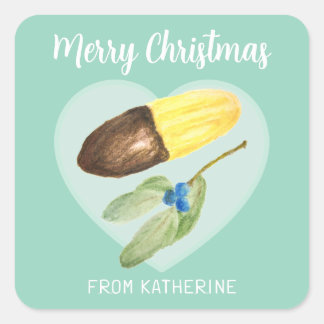 Pegatina Cuadrada Viennese Fingers Biscuit Christmas Square Sticker