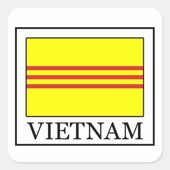 Pegatina Cuadrada Vietnam (Anverso)