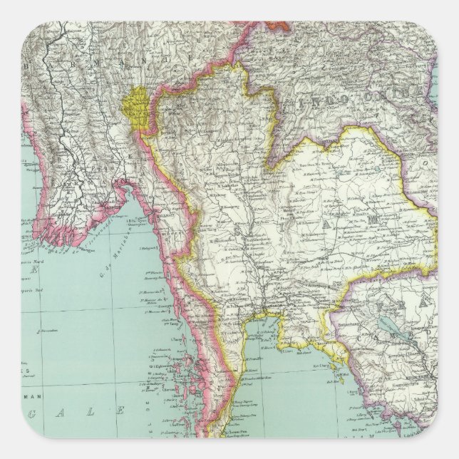 Pegatina Cuadrada Vietnam (Anverso)