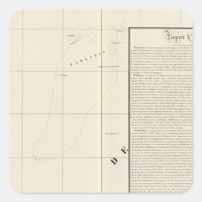 Pegatina Cuadrada Vietnam, Asia 106 (Anverso)