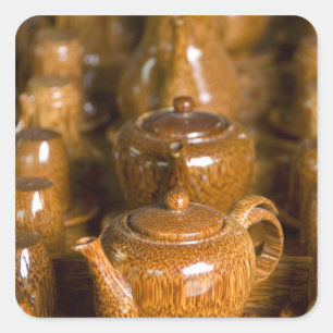 Pegatina Cuadrada Vietnam, Ciudad Ho Chi Minh (alias Saigón). Thoi