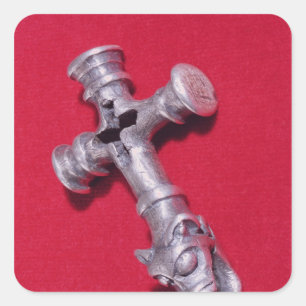 Pegatina Cuadrada Viking amulet en forma de cruz