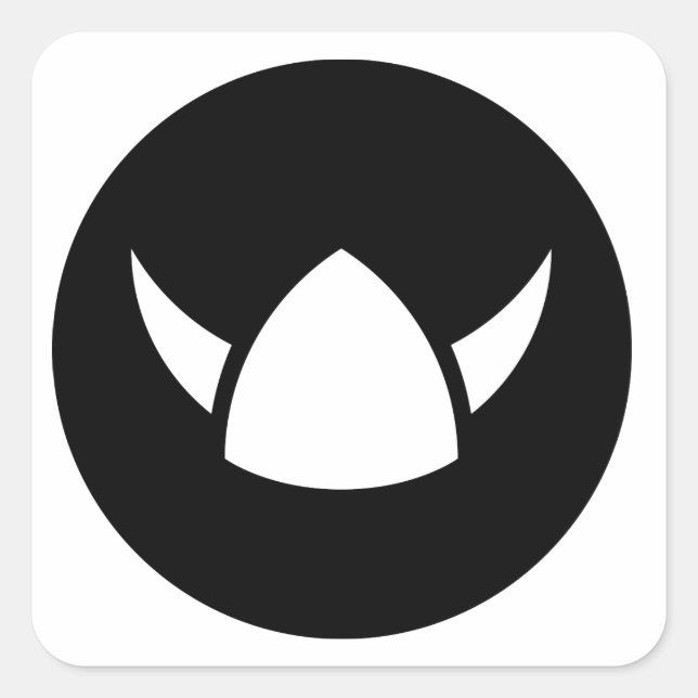 Pegatina Cuadrada Viking Hero Ideology (Anverso)