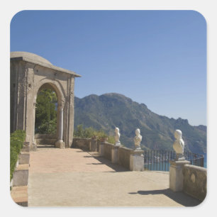 Pegatina Cuadrada Villa Cimbrone, Ravello, Campania, Italia