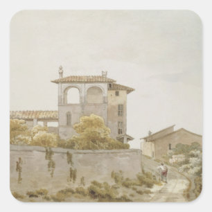 Pegatina Cuadrada Villa italiana