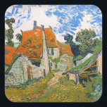 Pegatina Cuadrada Vincent van Gogh - Calle de Auvers-sur-Oise<br><div class="desc">Calle de Auvers-sur-Oise - Vincent van Gogh,  Oil on Canvas,  1890 en Auvers-sur-Oise</div>
