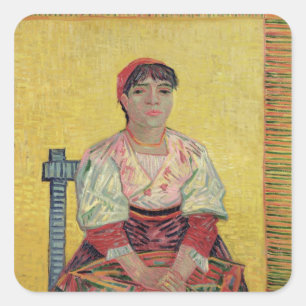 Pegatina Cuadrada Vincent van Gogh el   el italiano: Agostina