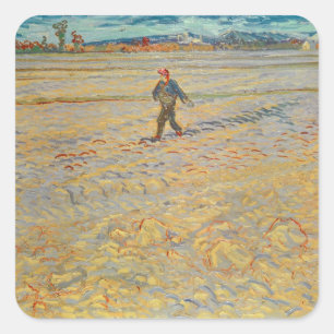 Pegatina Cuadrada Vincent van Gogh   La Ducha, 1888
