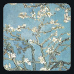 Pegatina Cuadrada Vincent van Gogh | Ramas de almendros en flor, 189<br><div class="desc">Ramas de almendros en flor,  1890,  Vincent van Gogh_x000D_ DGA593582_x000D_ _x000D_ De Agostini Biblioteca de imágenes</div>