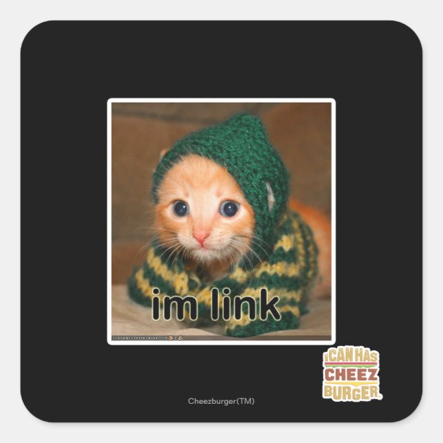 Pegatina Cuadrada vínculo im (Anverso)