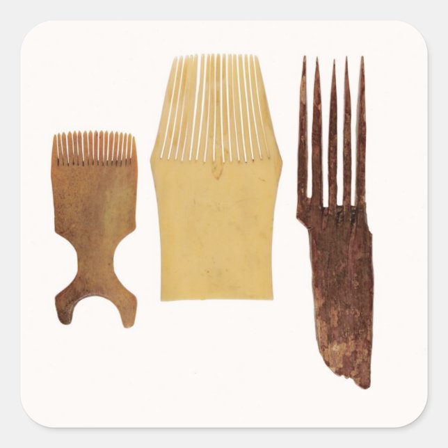 Pegatina Cuadrada Viñetas inuit de la costa noroeste americana (Anverso)