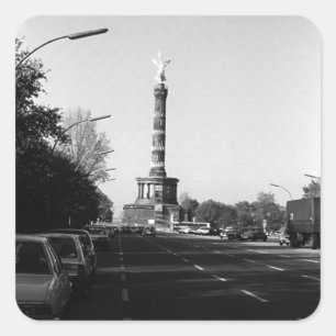 Pegatina Cuadrada Vintage Alemania Berlín 17 June Street