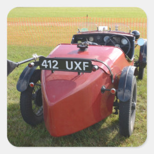 Pegatina Cuadrada Vintage Austin 7 Sportscar
