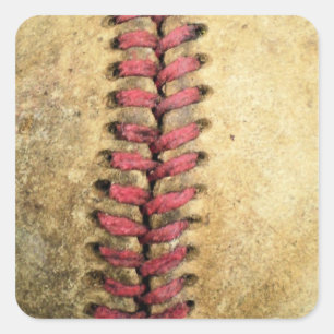 Pegatina Cuadrada Vintage Baseball