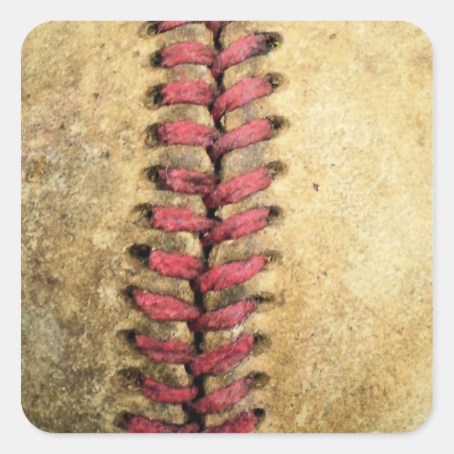 Pegatina Cuadrada Vintage Baseball (Anverso)