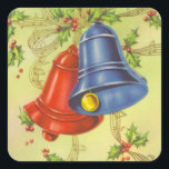 Pegatina Cuadrada Vintage Christmas<br><div class="desc">Perfecto pegatina victoriano para sus tarjetas de Navidad. Cierra los sobres con un poco de alegría navideña con estas deliciosas etiquetas navideñas.</div>